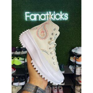 Converse‎ Run Star Hike Womens Size 8.5 Shoes White Graphics Sneakers A09222C